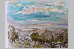 Page de carnet  Les Vaches noires ...  Aquarelle 21 x 30   2005