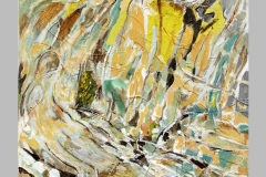 Grande baigneuse jaune  142 x 116  Acrylique sur papier marouflé  2015