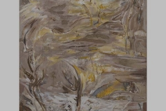 Grande table haute Acrylique sur toile . 195x 113   2004